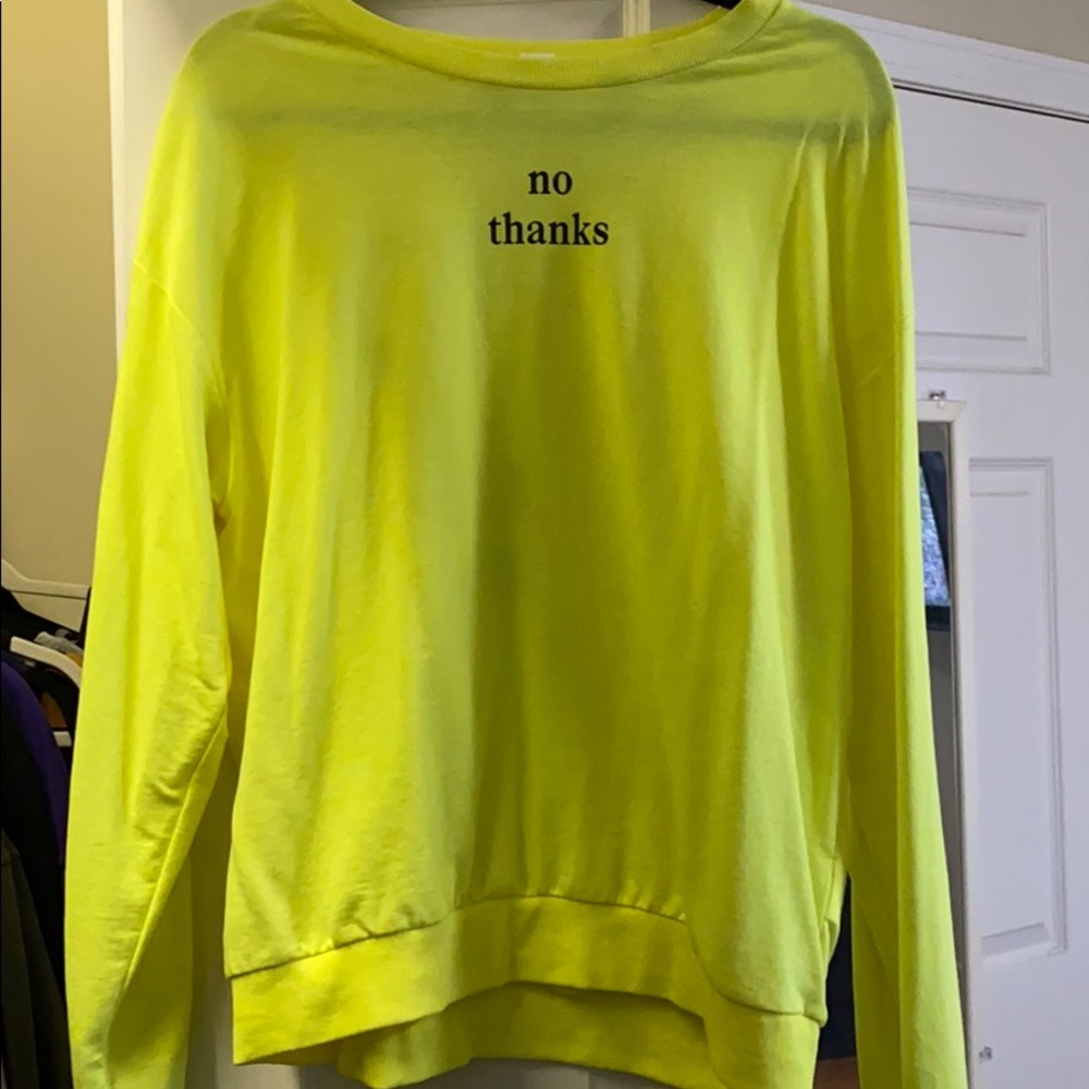 Neon NO THANKS long sleeve